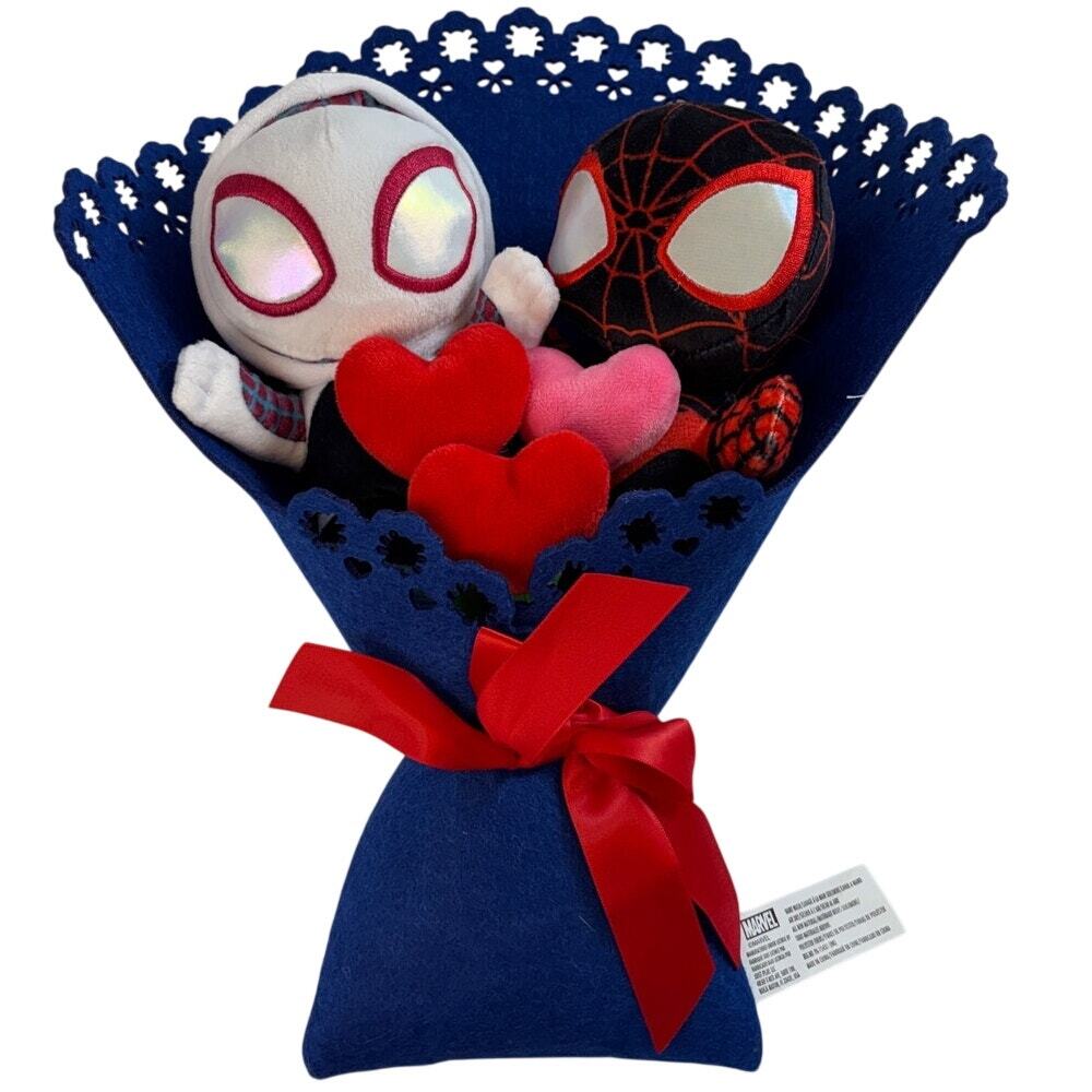 Marvel Miles‎ Morales Ghost Spider Plush Bouquet Valentines Day Gift Set 7.25"